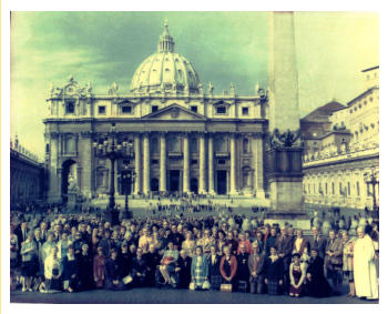 Parishioners at the St. John Ogilvie Canonisation in Rome 17th October 1976.
